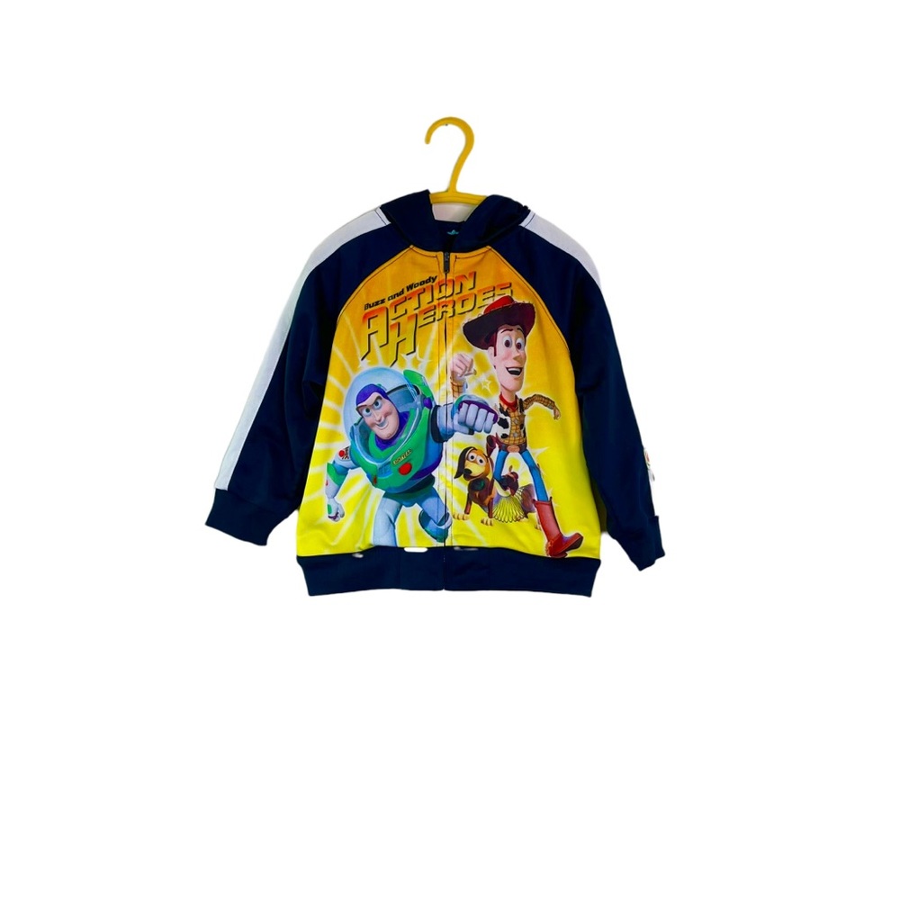 Disney Pixar Toddler Boys Toy Story Hooded Track Jacket with Pockets Sz 2T Blue